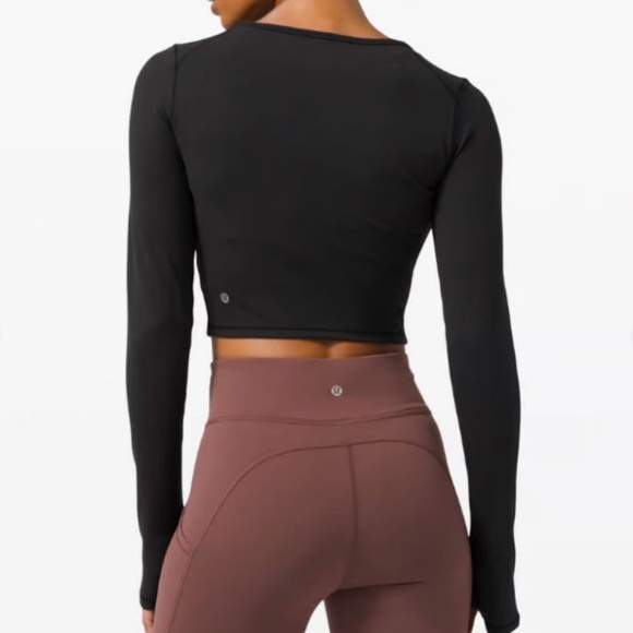 Lululemon Size 12 -  Wunder Train Cropped Long Sleeve - Picture 2 of 5